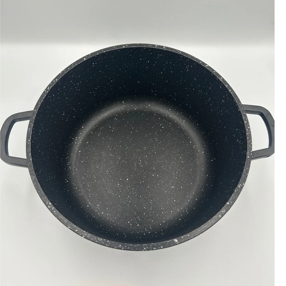 BergHOFF Black Speckled‎ Nonstick Stockpot Dutch Oven with Glass Lid 4.4qt 10in